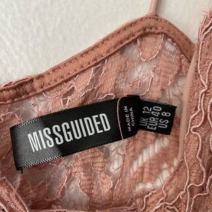 Mauve pink lace dress